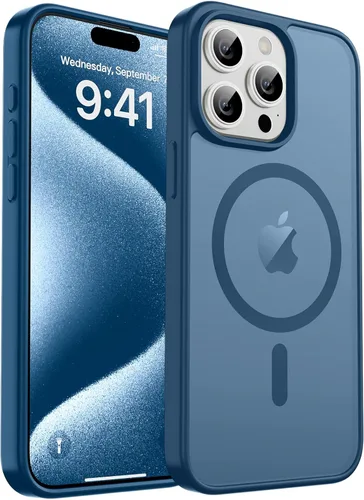 Vista 324 de zapica Funda magnética para iPhone Air, con protector de pantalla de vidrio templado, compatible con MagSafe, translúcida mate, a prueba de golpes