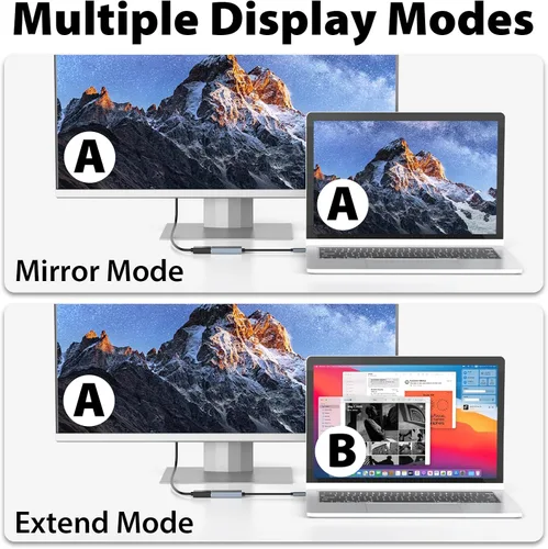 Vista 7 de Cyberguys Adaptador USB-C a DisplayPort, 4K 60Hz para monitores