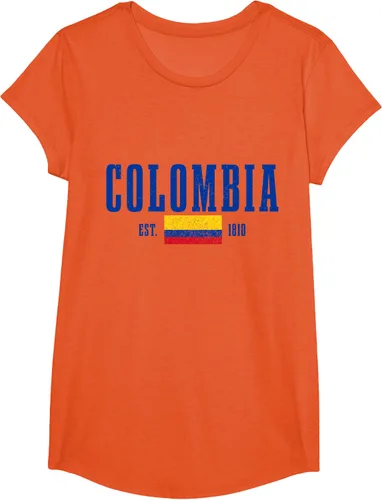 Vista 31 de Colombia Est. 1810 - Camiseta de Colombia Vintage, Negro, S