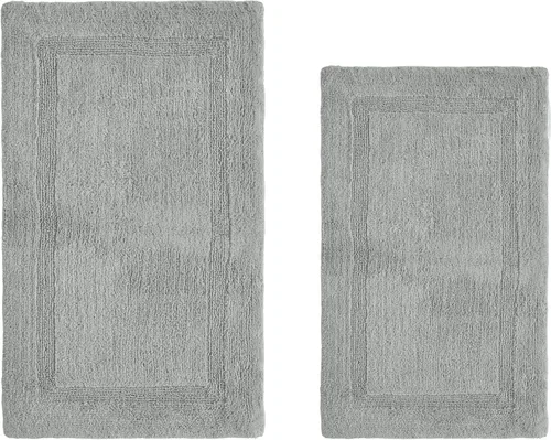 Vista 22 de Better Trends Alfombra de Inodoro en Forma de U Cubierta de Asiento de Inodoro de Lujo 100% Algodón Absorbente de Agua, Cubierta de Tapa Reversible