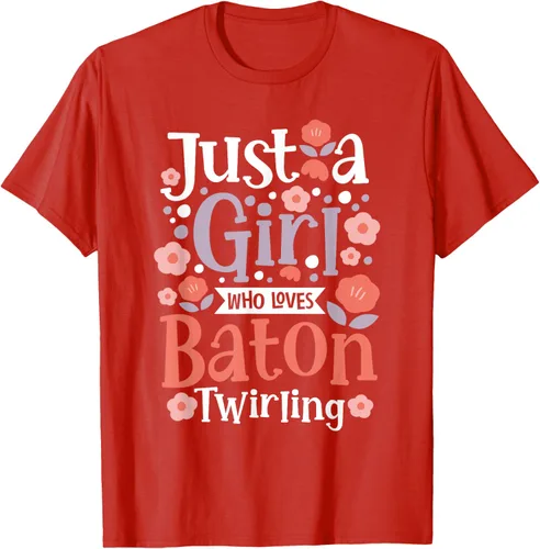 Vista 78 de A Girl Who Loves Baton Twirling - Camiseta de giro Majorette Twirler, Negro