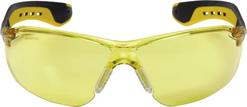 Vista 3 de 3M - Lentes de seguridad con patillas planas con lente resistente a los arañazos, marco ámbar, 1 par