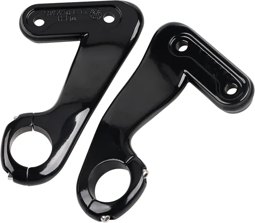 Vista 2 de Soporte de carenado frontal negro brillante de aleación de zinc compatible con Harley Road Glide FLTR Ultra FLTRU Custom FLTRX CVO Ultra FLTRUSE