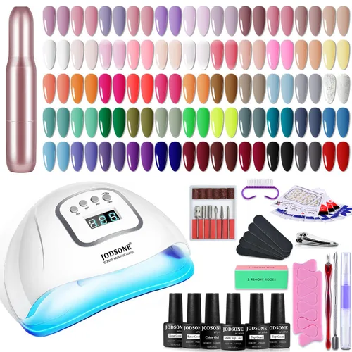 Vista 11 de JODSONE Juego de esmaltes de uñas de gel de 32 colores y 210 piezas de Varios