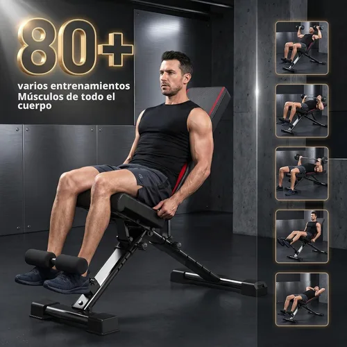 Vista 4 de OPPSDECOR Adjustable Weight Bench, 900LBS Incline Decline Flat for Home Gym