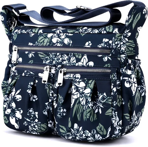 Vista 2 de Bolso de hombro para mujer, con múltiples bolsillos, bolso cruzado con asa superior