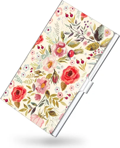 Vista 11 de Paquete de 2 soportes para tarjetas de visita, estuche para tarjetas de visita de color para hombres y mujeres, organizador ultradelgado de metal