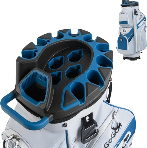Vista 12 de Tangkula Bolsa de carrito de golf con divisores de longitud completa de 14 vías, 6 bolsas moldeadas con cierre superior de golf con 11 bolsillos
