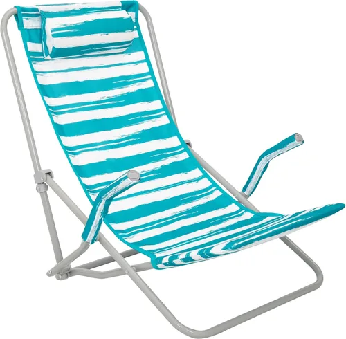 Vista 9 de #WEJOY Silla de playa de respaldo alto para adultos, sillas de playa resistentes para adultos con reposacabezas, silla portátil ligera para acampar