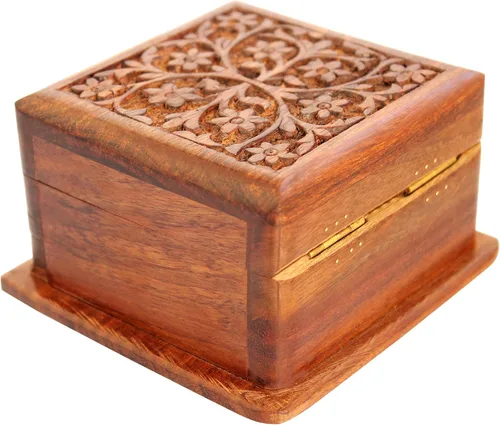 Vista 4 de Indian Glance Joyero Caja mágica Caja secreta - Caja de regalo con apertura de truco - Caja organizadora para mujer Niña