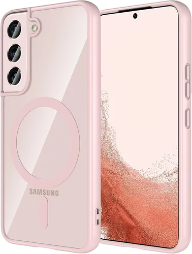 Vista 22 de Hensinple Funda Magnética para Samsung Galaxy S22, Funda para Teléfono Galaxy S22 [Compatible con MagSafe], Cubierta Magnética Transparente