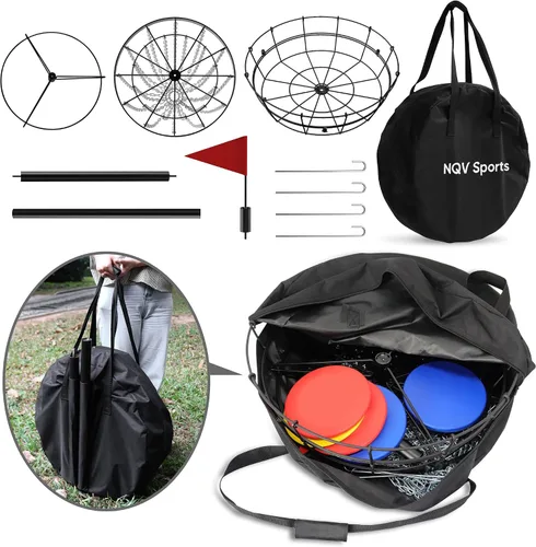 Vista 2 de Disc Golf Basket,Heavy Duty 24 Chain Portable Target
