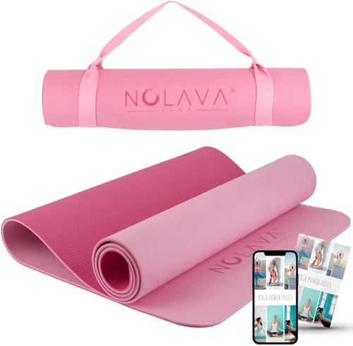 Vista 11 de NOLAVA Alfombrillas de Yoga y Juegos Completos – TPE, Antideslizante – Incluye Alfombrilla, Bloques, Correa y Más (Juegos de 6 o 7 Piezas) – Para