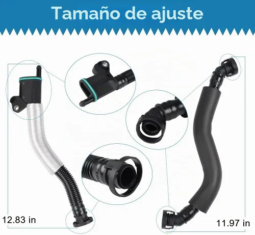 Vista 7 de Kit de manguera de respiradero de separador de aceite de ventilación