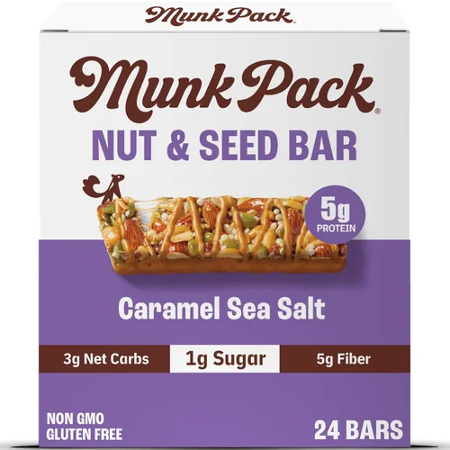 Vista 11 de Munk Pack- Barras Keto de nueces y semillas, 0 onzas de azúcar, 0.07 onzas de carbohidratos netos, sin azúcar añadido, a base de plantas, sin