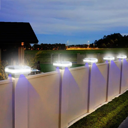Vista 7 de FVTLED Flexfit - Paquete de 8 luces solares para postes de madera para exteriores, funciona con energía solar, para postes de madera de 3.5 x 3.5, 4