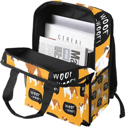 Vista 3 de Bolsas para niños y niñas mochila de viaje para hombres y mujeres patrón de bulldog inglés Color 2619 Mochilas de viaje