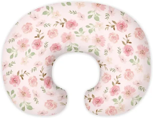 Vista 9 de Funda de almohada de alimentación de ajolote azul, funda de almohada de lactancia materna con margaritas para niñas recién nacidas, funda