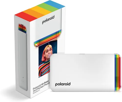 Vista 13 de Paquete de Polaroid Hi-Print + Papel - Impresora de bolsillo de foto 2x3 de segunda generación con Bluetooth conectada Dye-Sub - Impresora negra +