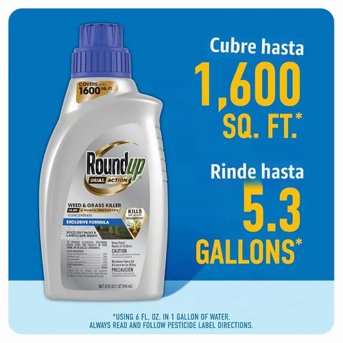 Vista 9 de Roundup - Eliminador de malezas y hierba de doble acción más concentrado preventivo de 4 meses