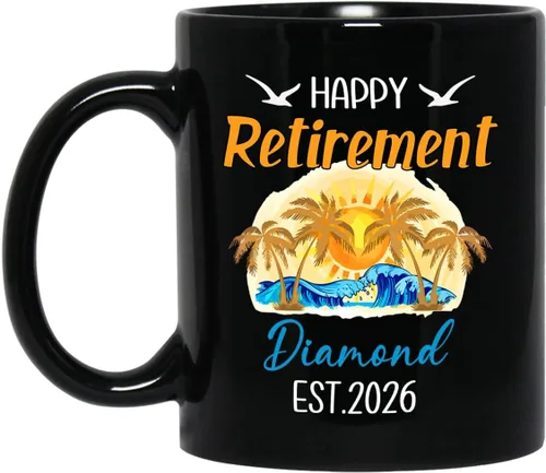 Vista 14 de Taza de café negra de jubilación personalizada, Jubilado está bajo nueva gestión, mira a la esposa para más detalles, taza de té de 11 15 onzas