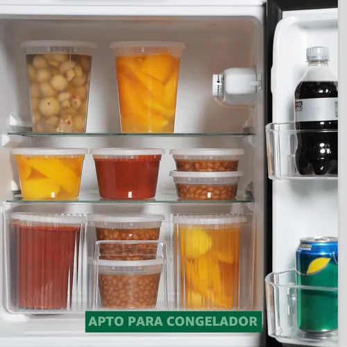 Vista 7 de Freshware Contenedores de almacenamiento de alimentos con tapas [8/16/32 oz x 20 cada uno, 60 juegos] recipientes para delicatessen, aptos
