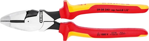Vista 2 de KNIPEX Tools LP - 9K989831US - Juego de herramientas industriales de 10 piezas de 1000 V con aislamiento de alto apalancamiento, cortadores