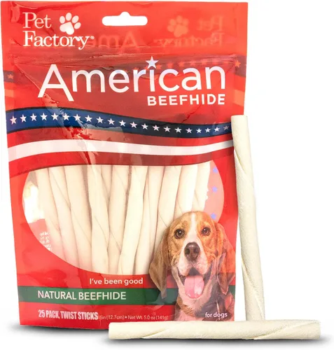 Vista 15 de Pet Factory American Beefhide - Rollos de chips de 5 pulgadas para perros, sabor a carne de res y pollo, 50 unidades/1 paquete