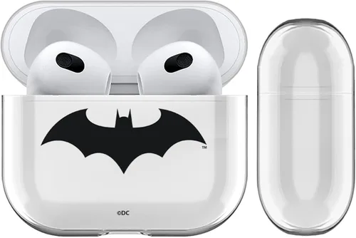 Vista 6 de Head Case Designs Cubierta de cristal duro transparente con licencia oficial de Batman DC Comics Classic Logos compatible con Apple AirPods 3 3ª