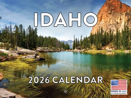 Vista 200 de Calendario de Alabama 2026 para pared, 12 meses, mensual, recuerdos escénicos de AL Hecho en Estados Unidos