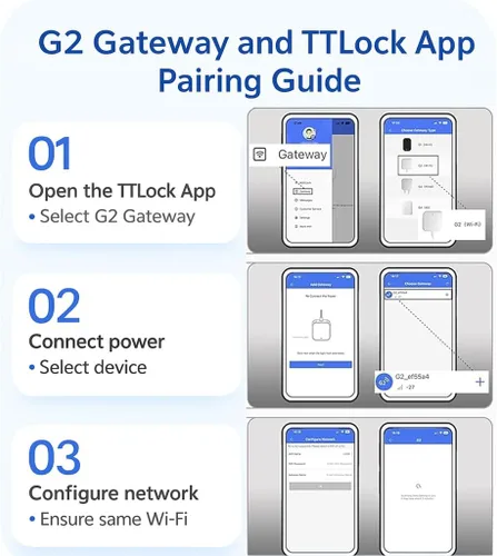 Vista 5 de Puerta de enlace Wi-Fi para cerradura de puerta inteligente - Acceso remoto y centro de control de voz compatible con la aplicación TTLock y Alexa