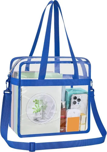Vista 12 de USPECLARE Clear Tote Bag for Stadium Events, 12x6x12 Transparent Stadium Bag for Work, Sports Games,Gym，Concerts