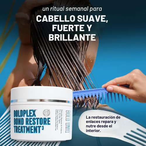 Vista 8 de BOLD UNIQ BoldPlex Mascarilla para el cabello, acondicionador profundo para cabello seco y dañado, Mascarilla para el Cabello, repara y nutre