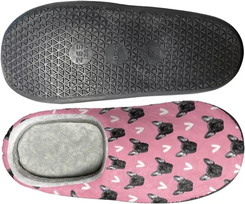 Vista 3 de Baxinh Pantuflas antideslizantes para mujeres y hombres, suaves y cálidas para interiores y exteriores, zapatos antideslizantes