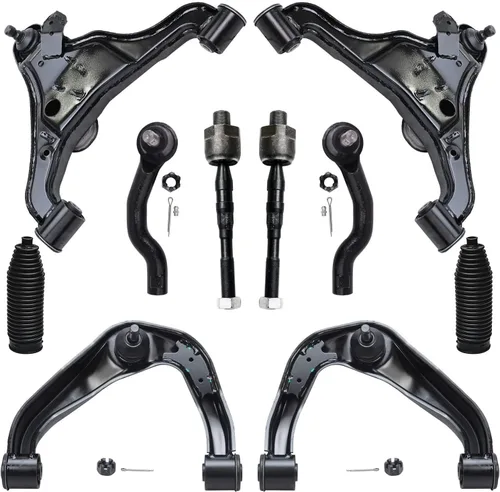 Vista 200 de Detroit Axle - Kit de suspensión delantera de 10 piezas para Chevrolet Trailblazer GMC Envoy 2004-2007 2005 2006 Soportes de brazo de control