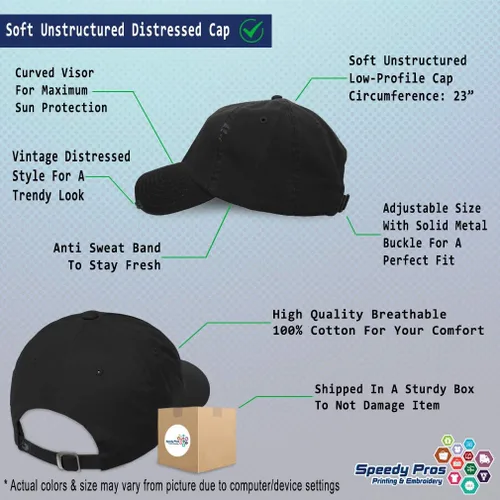 Vista 2 de Gorra de béisbol suave personalizada con texto personalizado de algodón para papá para hombres y mujeres