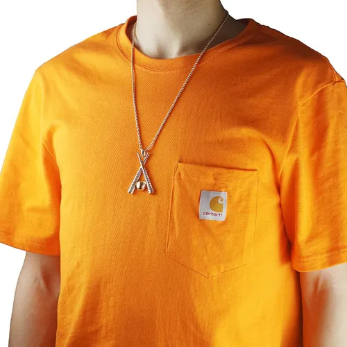 Vista 7 de HYXITVCG Collar de béisbol Hip Hop con colgante de béisbol con cruz de bate de béisbol de acero inoxidable para niños, joyería deportiva, collar