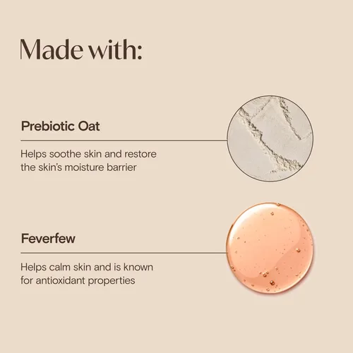 Vista 5 de Aveeno Calm + Restore - Limpiador facial para pieles sensibles, limpiador facial lechoso hidratante suave con avena nutritiva y altamisa, fórmula