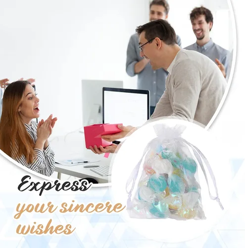 Vista 3 de Yinkin 36 piezas de regalos de agradecimiento a los empleados a granel para compañeros de trabajo, llaveros y bolsas de organza con tarjetas
