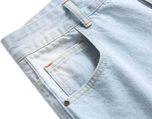 Vista 3 de Jeans elásticos ajustados para hombre con pantalones regulares elásticos rasgados