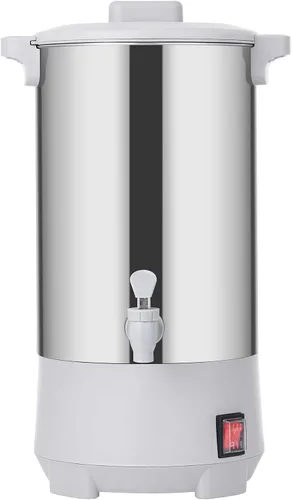 Vista 6 de SYBO SR-CP - Cafetera de percolado de acero inoxidable de grado comercial para catering, 30 tazas, 4.5 L, metálico