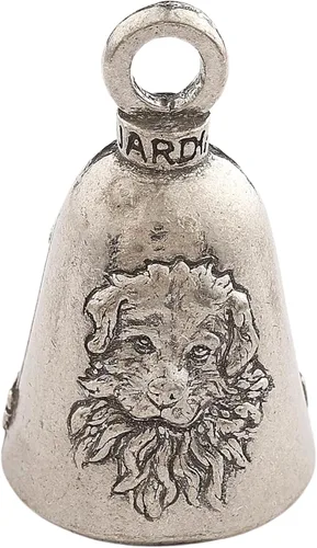 Vista 13 de Guardian Bell Dog Good Luck Bell con llavero y bolsa de regalo de terciopelo negro Campana de motocicleta Peltre sin plomo Hecho en Estados
