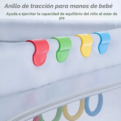 Vista 8 de Anillos de dominadas para bebés, corralito para ejercicios de caminar, asistente de pie, 4