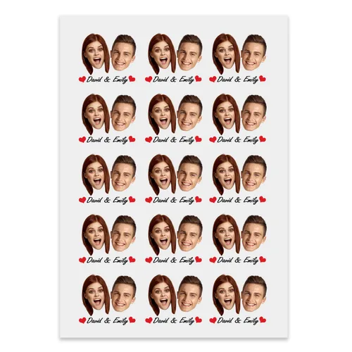 Vista 11 de YesCustom Tatuajes temporales personalizados con nombre, corazones de amor, tatuaje de cara falsa personalizada con foto para mujeres y hombres