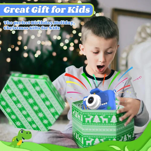Vista 7 de Cámara para niños de 3 a 8 años para niñas y niños, cámara de 48MP con doble lente 1080P para niños pequeños, videocámara digital para niños