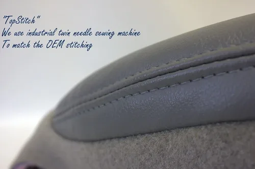 Vista 7 de Funda de asiento de piel gris para Ford F-150 Lariat de 2004, 2005, 2006 2007 y 2008.