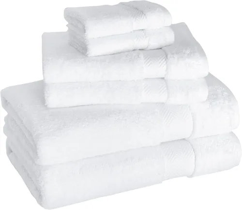 Vista 11 de Classic Turkish Towels CTT - Juego de toallas de lujo de 6 piezas, 100% algodón turco, de secado rápido, altamente absorbentes y cómodas, incluye 2