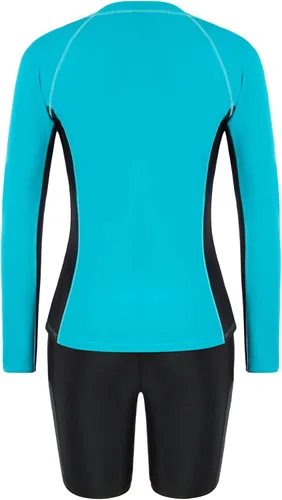 Vista 3 de JACK SMITH Traje de baño de 3 piezas de manga larga con cremallera frontal, tankini UPF 50 para mujer