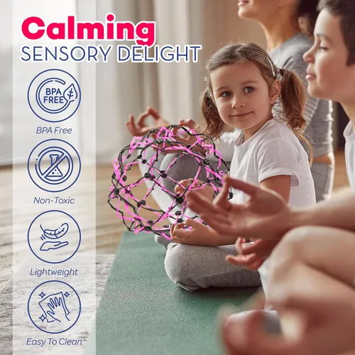 Vista 8 de 4E's Novelty Paquete de 3 bolas de respiración expandibles, juguete expandible para aliviar el estrés para niños y adultos, para ansiedad, yoga