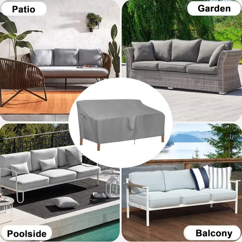 Vista 8 de OutdoorLines Funda impermeable para sofá de 3 plazas para patio al aire libre, resistente a los rayos UV, fundas para muebles de patio, resistentes